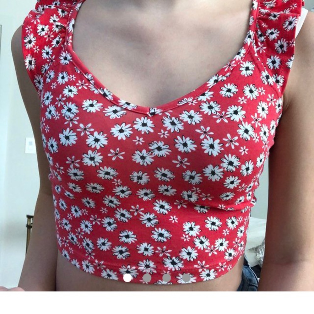 Crop floral top